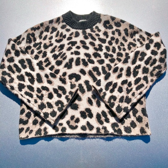 H&M Animal Print Sweatshirt/Sweater Lightweight Size XS (Extra Small) - Picture 1 of 13
